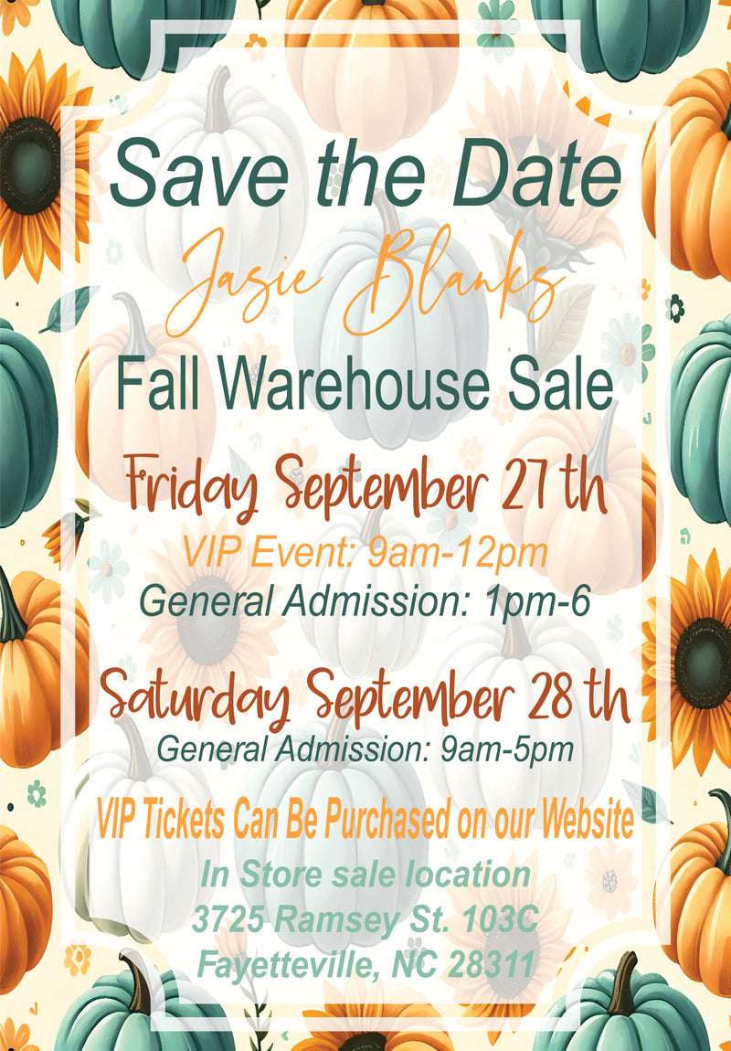 Fall Warehouse Sale VIP Ticket Friday, Sept 27th  -9am-12pm