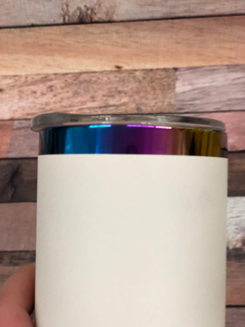 20oz Skinny Rainbow Powder Coated Tumblers