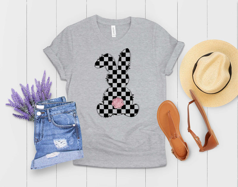 Black Checkered Bunny - Transfer