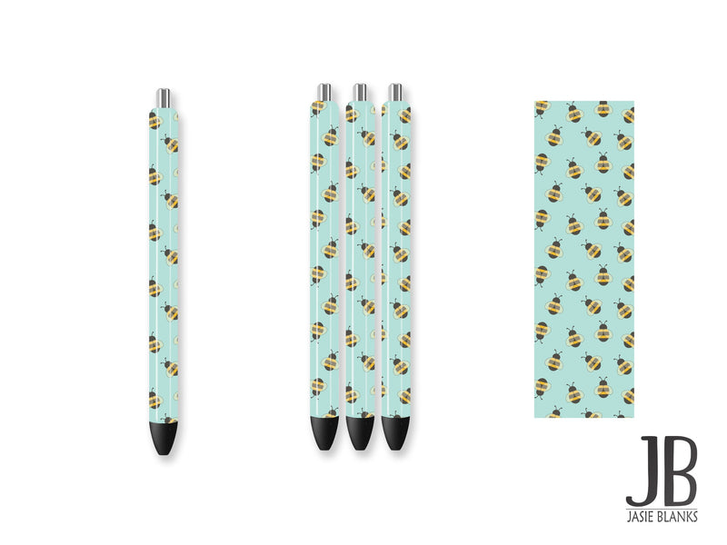 Pen Wrap-Busy BumbleBee-Blue