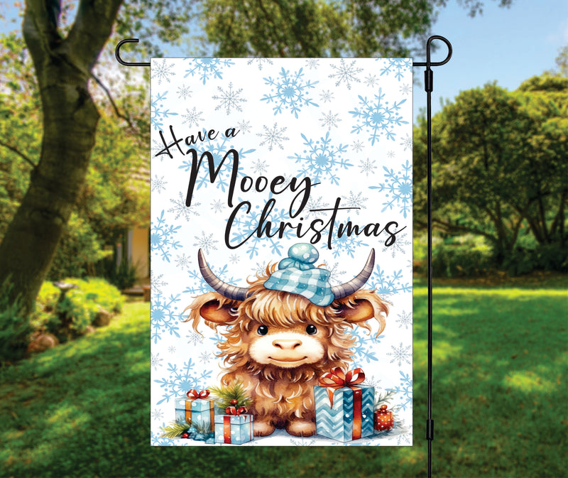 Have A Mooey Christmas Garden Flag