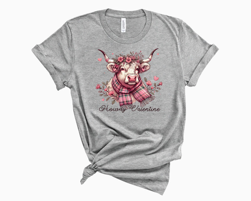 Howdy Valentine Floral Cow - Transfer