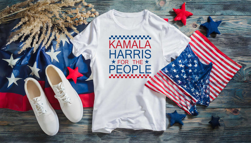 Kamala Harris for the People-Checkered-Transfer