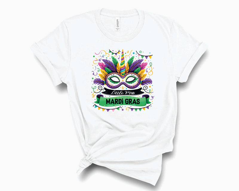 Little Miss Mardi Gras Mask - Transfer