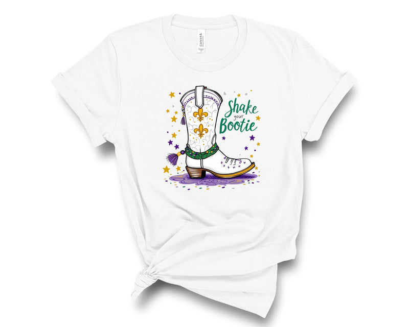 Mardi Gras Cowboy Boot Shake Your Bootie - Transfer