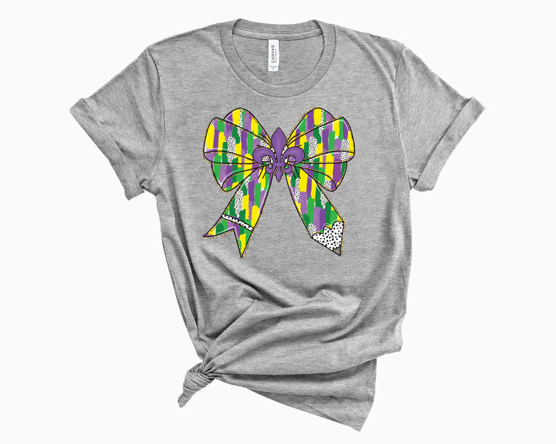 Mardi Gras Pencil Bow - Transfer