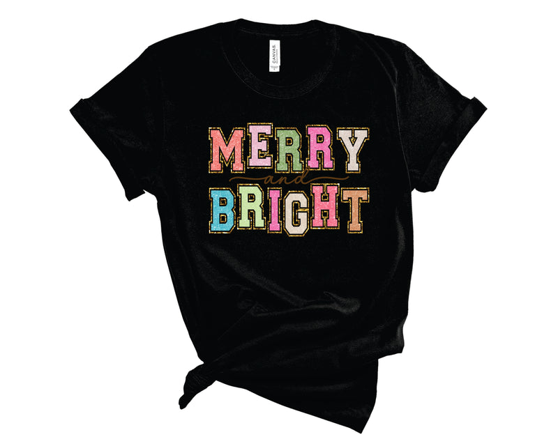 Merry & Bright Gold Glitter - Transfer