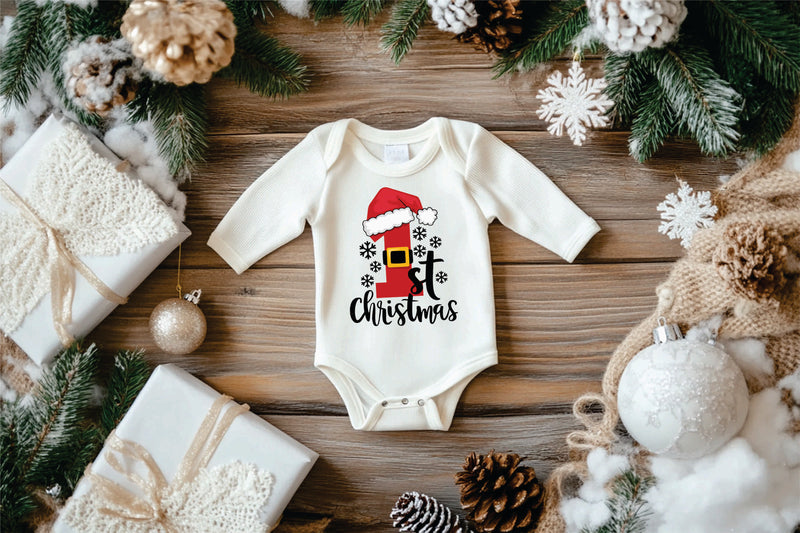 My 1st Christmas Santa Hat - Transfer