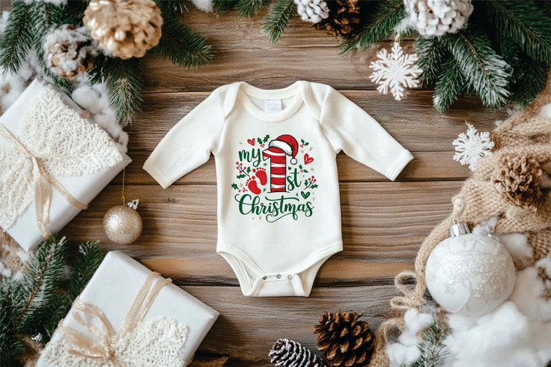 My First Christmas Stripes - Transfer