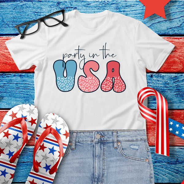 Glitter Red White and Blue Trump Girl America Wrap Sublimation or