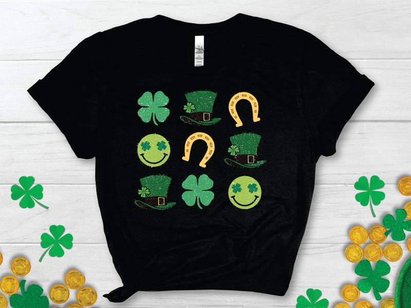 St Patricks Day Hats & Smileys - Transfer