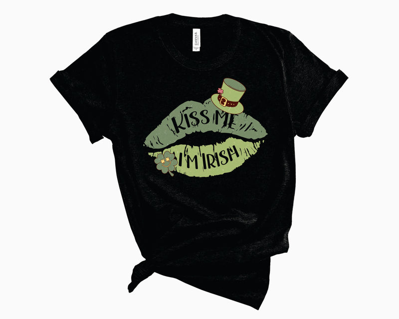 Vintage Kiss Me Im Irish Lips - Transfer