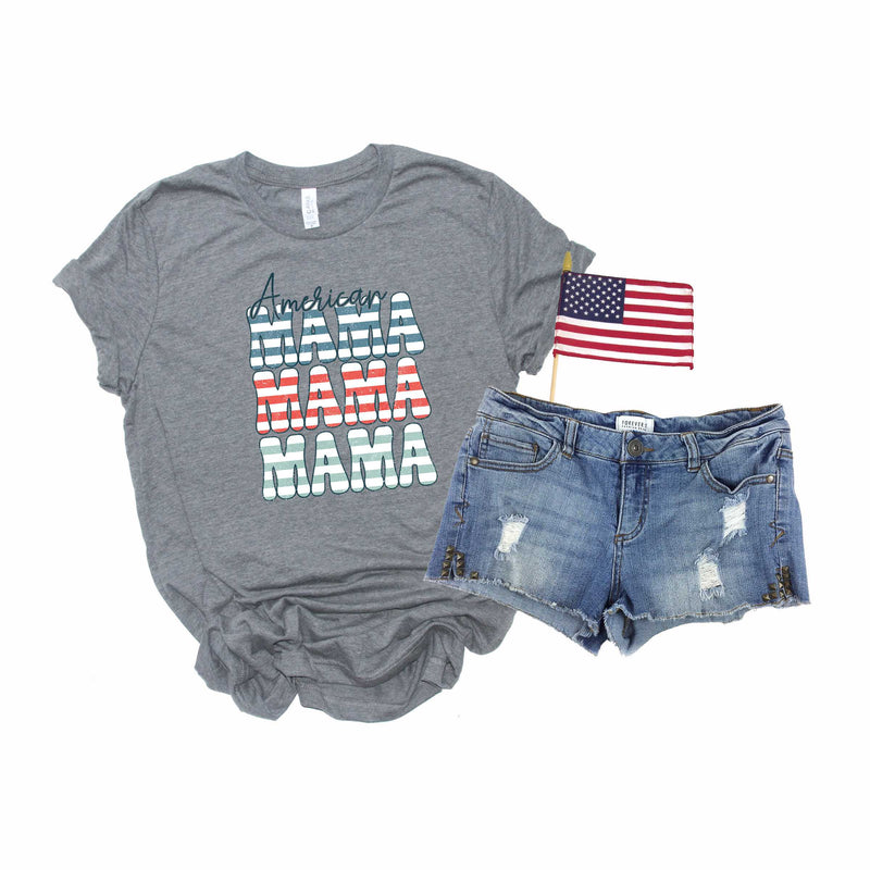 American Mama -Stacked Stripes- Transfer