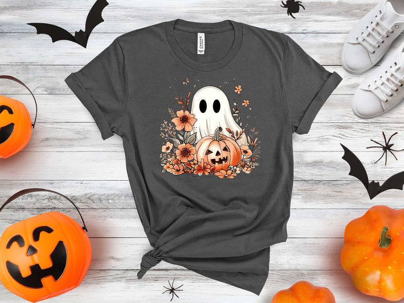 Cute Ghost Floral Pumpkin- Transfer