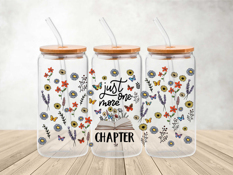 Just One More Chapter-Floral- UV DTF Wrap