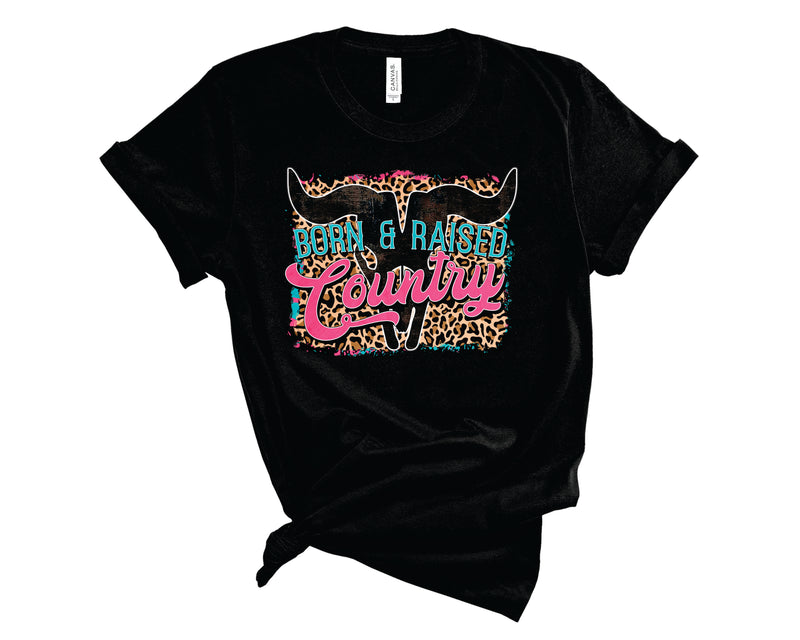 Born & Raised Country Leopard - Graphic Tee