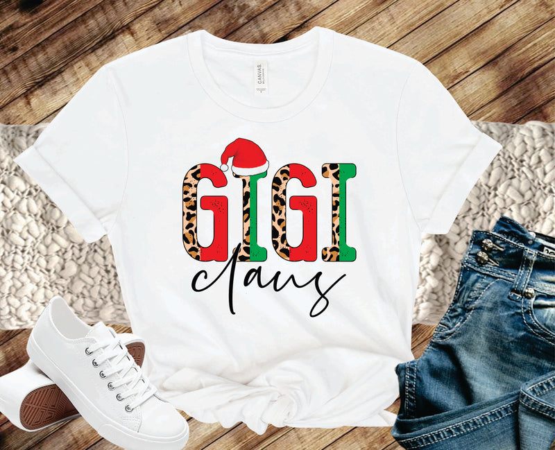 GiGi Claus Half Leopard - Graphic Tee