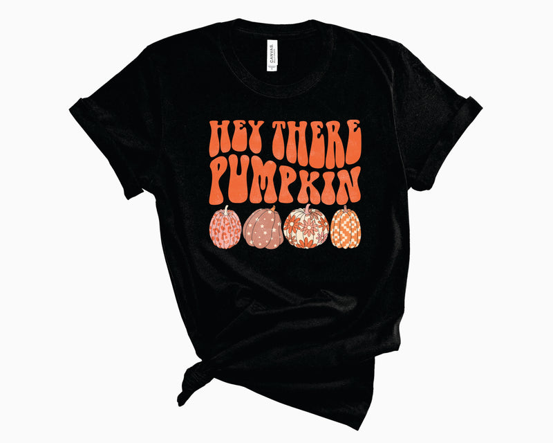 Retro Hey There Pumpkin-Graphic Tee