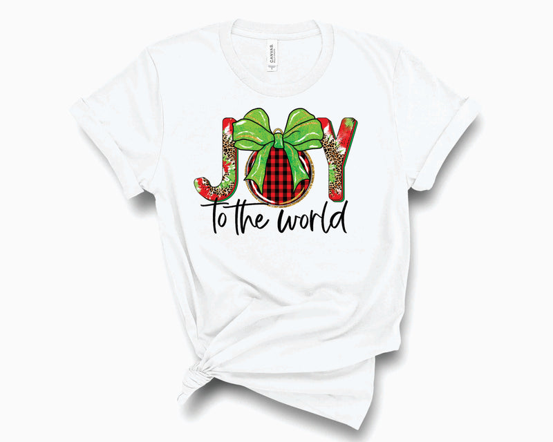 Joy To The World TieDye Leopard Plaid- Transfer