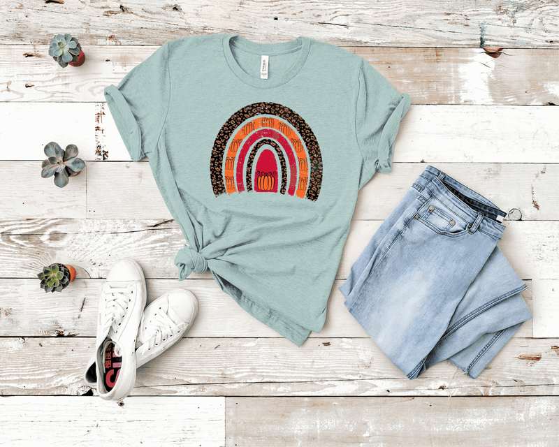 Leopard Pumpkin Rainbow - Graphic tee