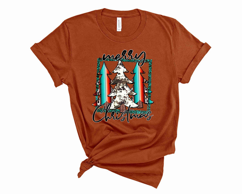 Merry Christmas Cow Print - Graphic Tee