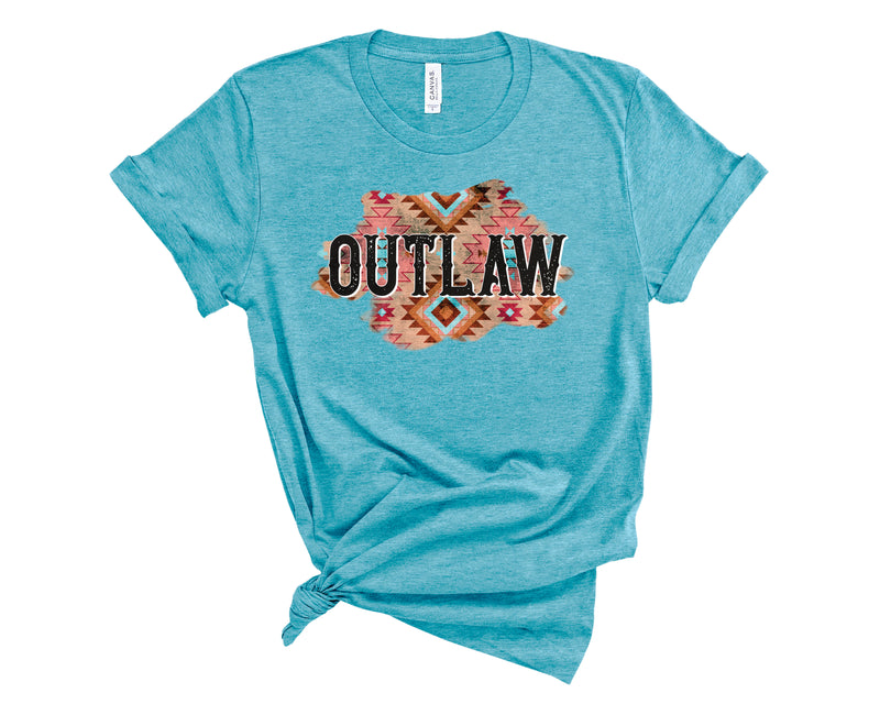 Outlaw Aztec Pink Blue - Transfer