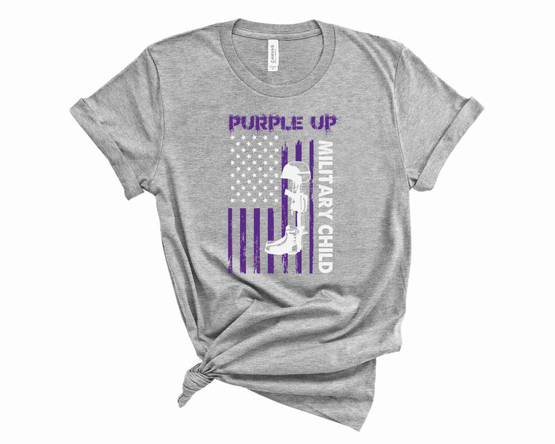 Purple Up Flag Boots- Graphic Tee