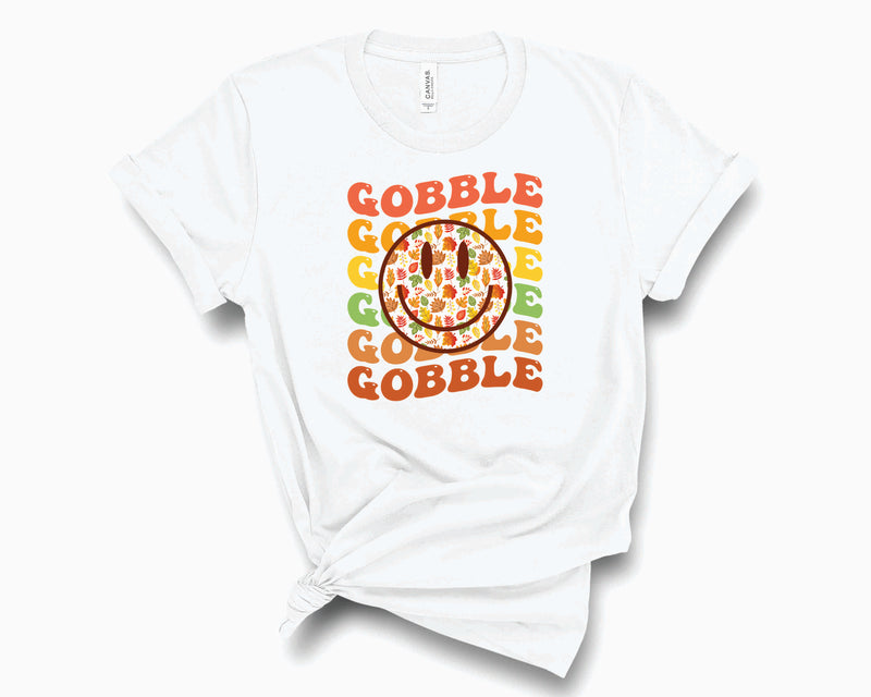 Retro Gobble Smiley- Graphic Tee