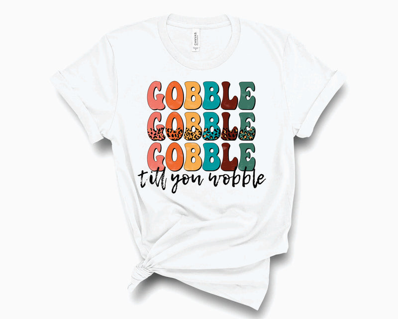 Retro Gobble Till You Wobble- Graphic Tee