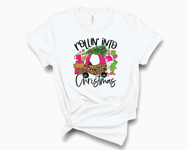 Rollin' Into Christmas Kids Coupe Leopard Pink- Transfer