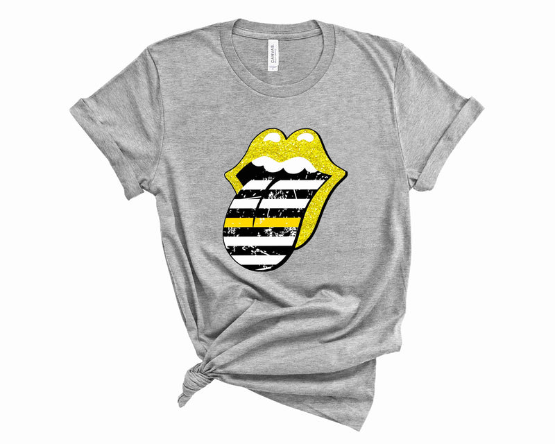 Thin Yellow Glitter Line - Transfer