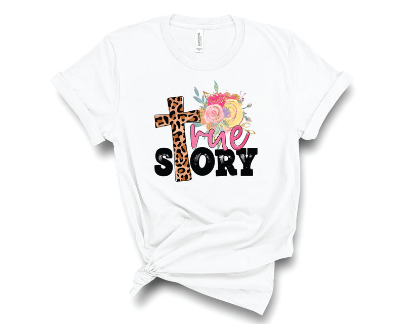 True Story Cross Leopard Floral - Transfer