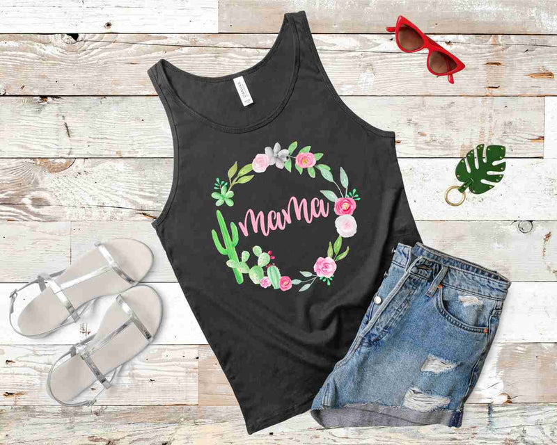 Mama Floral/ Cactus Wreath Transfer